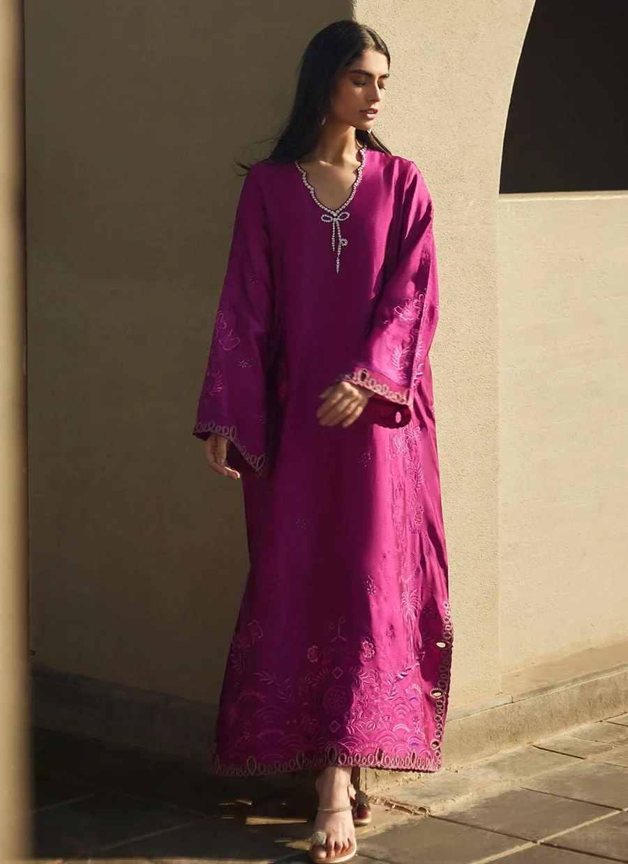 Aerie Hot Pink Kaftan – Farah Talib Aziz Luxury Pret Image 10