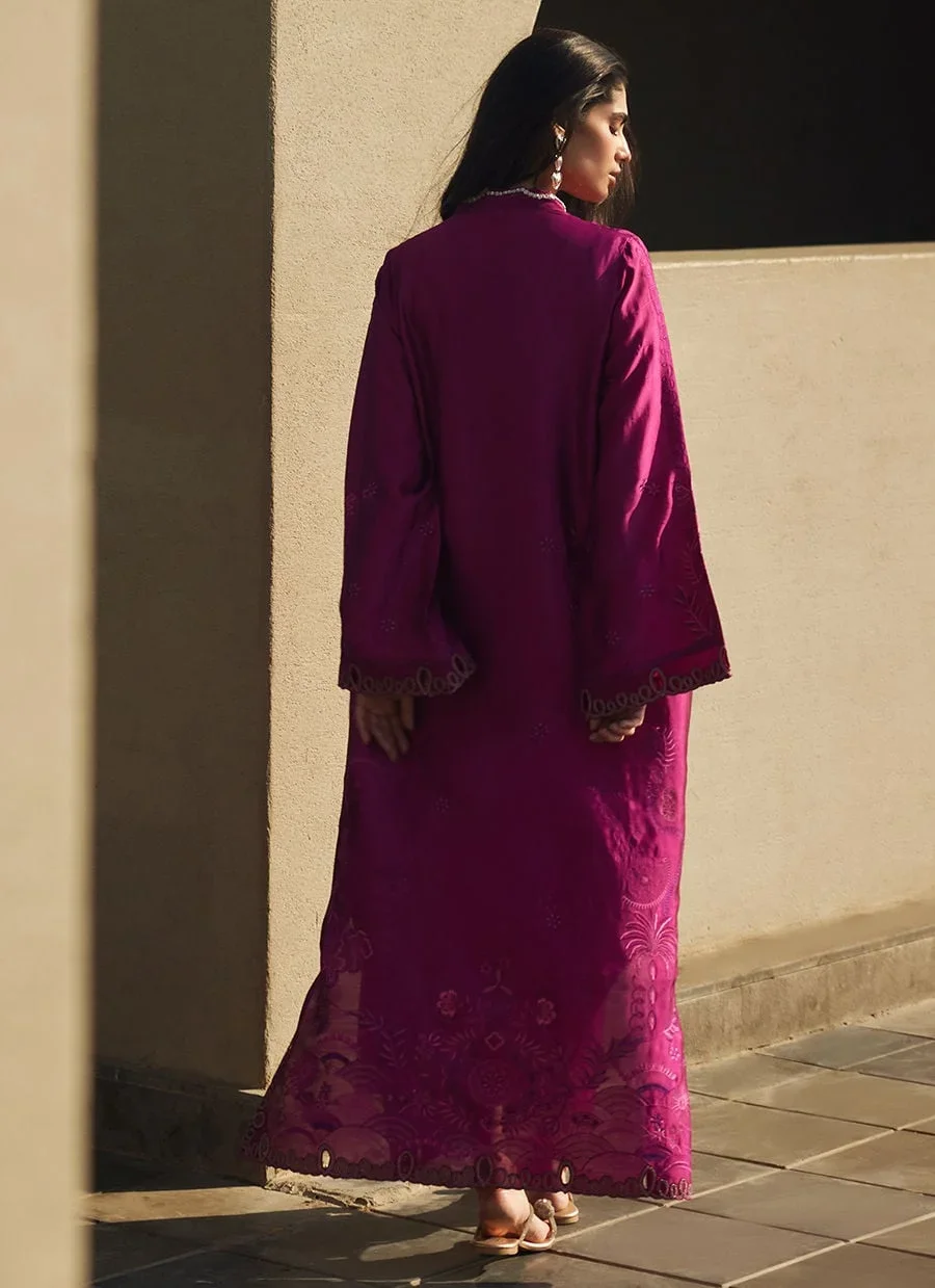 Aerie Hot Pink Kaftan – Farah Talib Aziz Luxury Pret Image 11