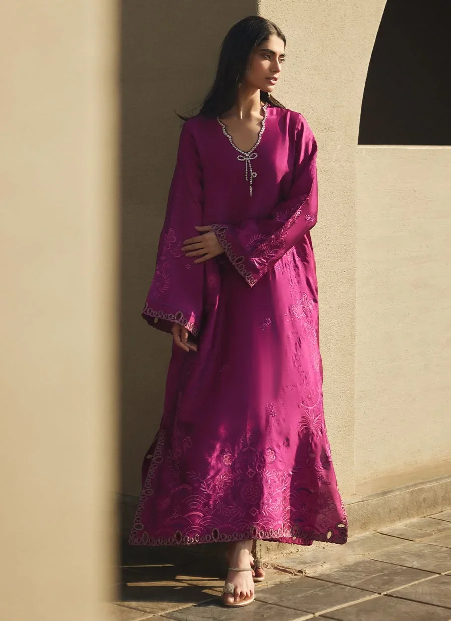 Aerie Hot Pink Kaftan – Farah Talib Aziz Luxury Pret Image 7