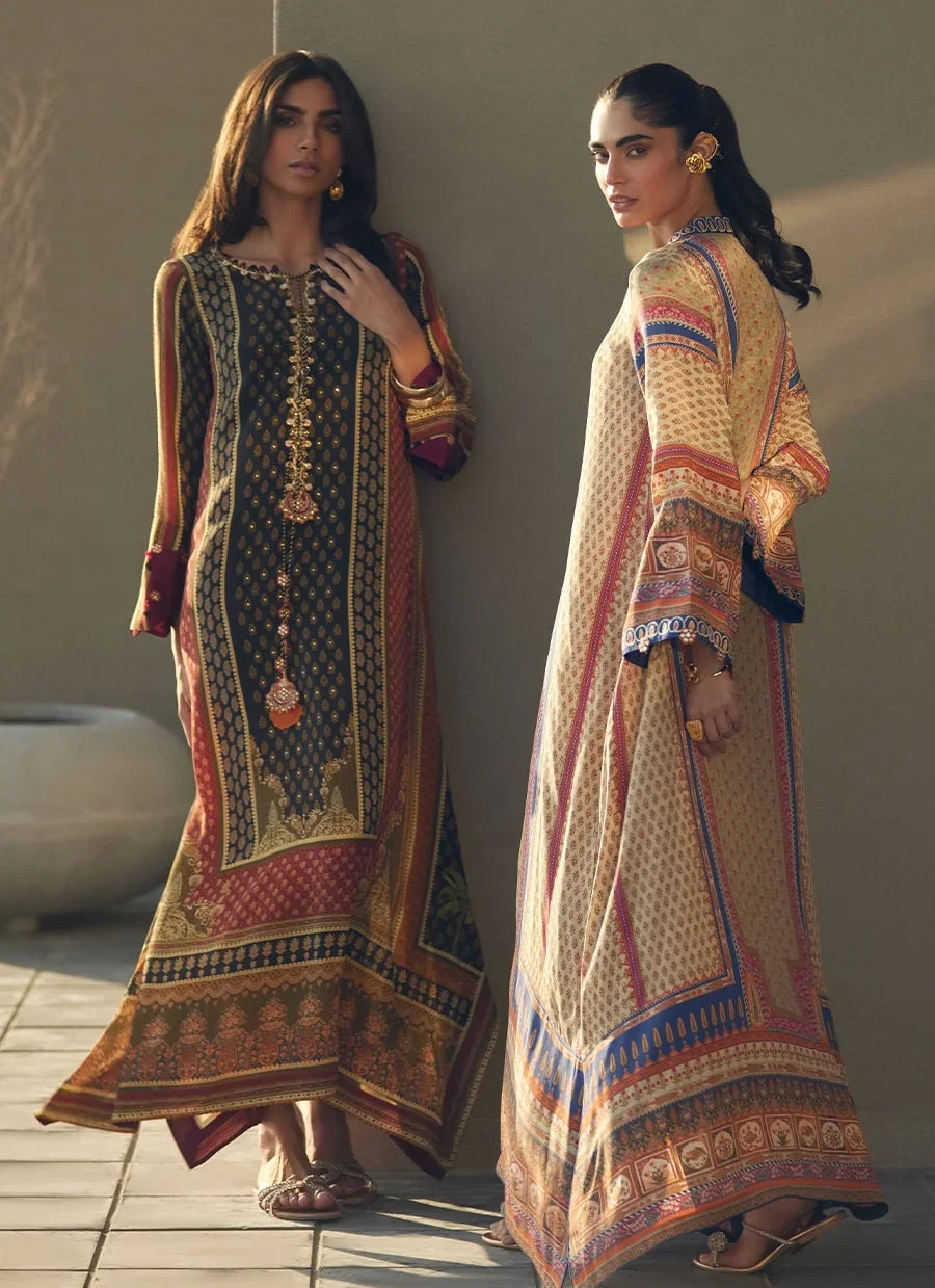 Ophelia Onyx Crepe Kaftan – Farah Talib Aziz Casual Wear Image 11