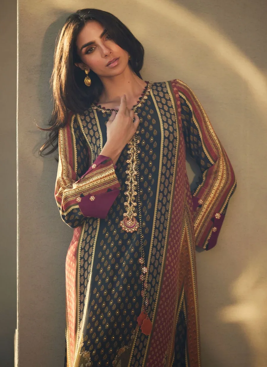 Ophelia Onyx Crepe Kaftan – Farah Talib Aziz Casual Wear Image 3