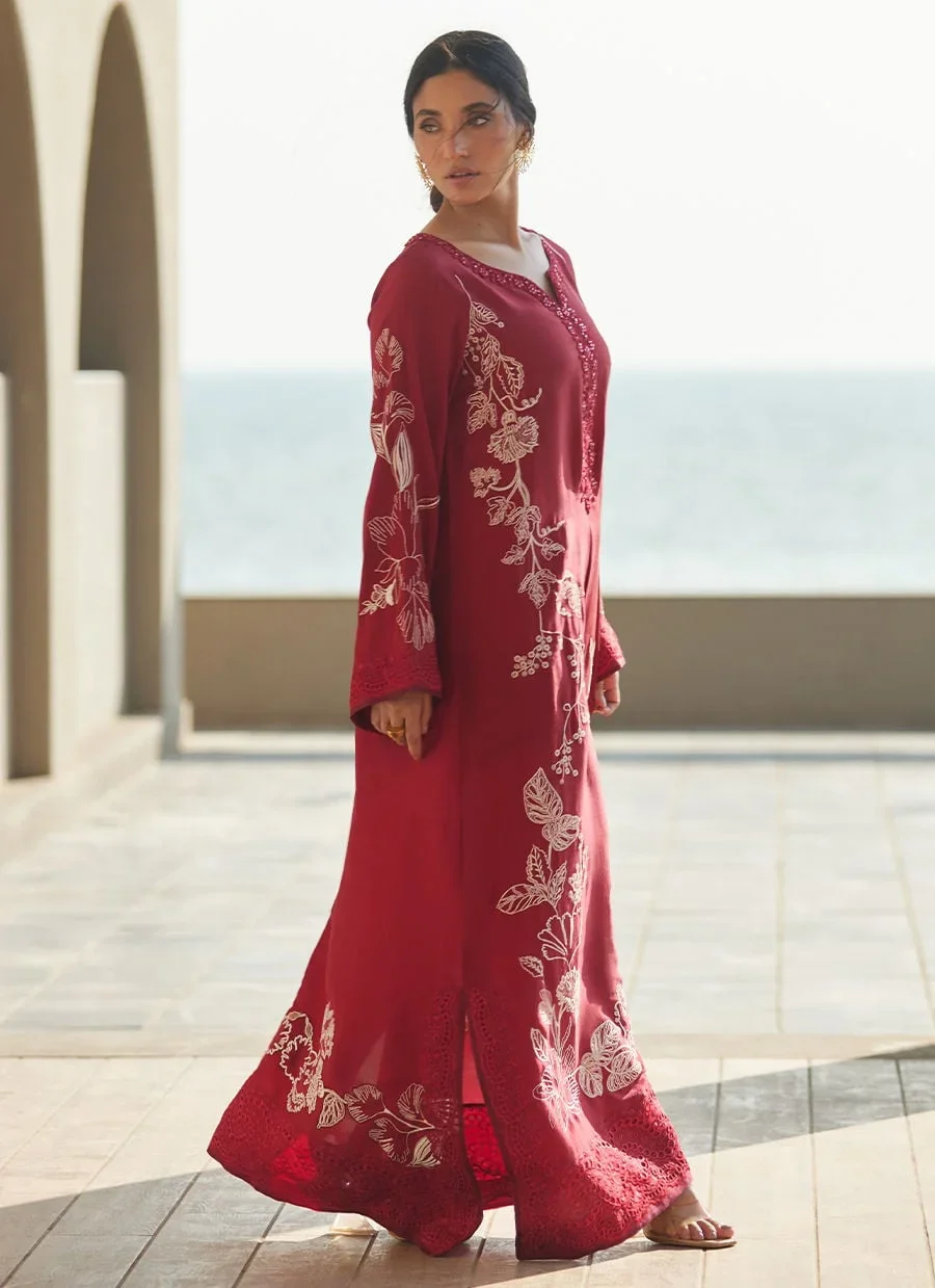 Siren Scarlett Silk Kaftan – Farah Talib Aziz Casual Wear Image 4